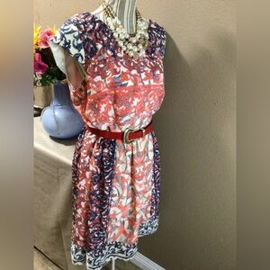 RABBIT RABBIT RABBIT COLORFULL DRESS SIZE 16